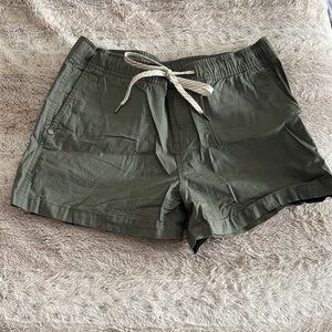 Vuori Olive Green Drawstring Athletic Shorts